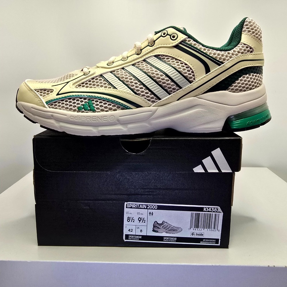 Adidas Spiritain 2000 KI4382 Mens 8.5 Running Shoes Alumina Court Green Sneaker